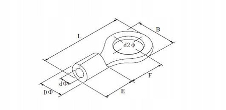 KONEKTOR OCZKOWY MIEDŹ 4 - 6mm2 M6 50szt