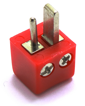 WTYK GŁOŚNIKOWY SKRĘCANY DIN 2 PROSTY UNITRA RADMOR CZERWONY 10 SZTUK