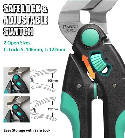 PROFESJONALNE NOŻYCZKI WYGIĘTE SR-339 PROSKIT