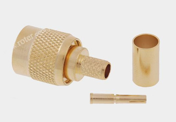 Wtyk RTNC na kabel H155 zaciskany złoty Vitalco