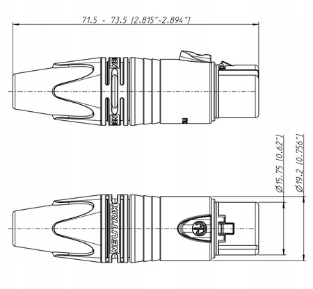 KOMPLET XLR 3 PIN NEUTRIK WTYK MIKROFONOWY MĘSKI ŻEŃSKI NC3FXX NC3MXX - BAG
