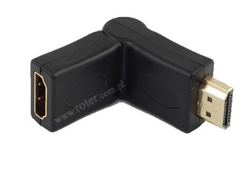 ADAPTER HDMI REGULOWANY WTYK GNIAZDO 180 STOPNI