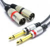 KABEL 2x XLR MĘSKI- 2x JACK 6,3 MONO 1,5m VITALCO MKP13