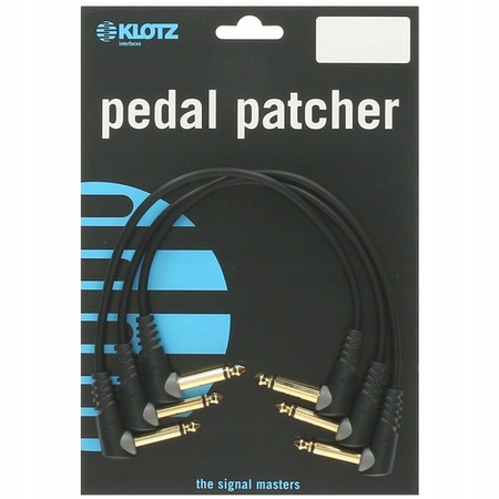 KABEL DO EFEKTÓW KĄTOWY JACK 6.3MM 3X15CM KLOTZ
