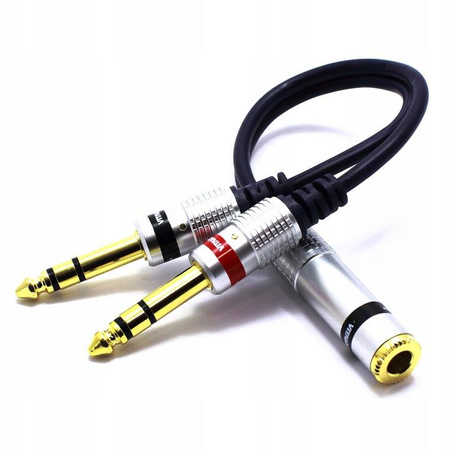 ADAPTER ROZDZIELACZ DUŻY JACK 6,3 STEREO 2X GNIAZDO JACK 6.3 VITALCO