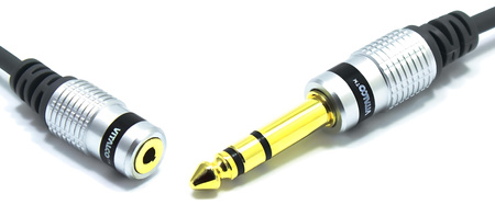 KABEL AUX WTYK JACK 6,3 STEREO - GNIAZDO JACK 3,5 VITALCO MK69 1,5M