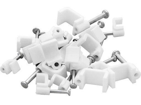 UCHWYTY NA KABEL PŁASKI 6MM 100 SZTUK