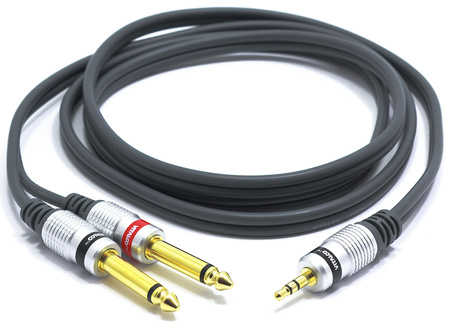 KABEL JACK 3,5 - 2X WTYK JACK 6,3 MONO 3m VITALCO MK71