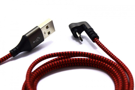 KABEL MICRO USB KĄT 180 STOPNI 0.8m QUICK CHARGE
