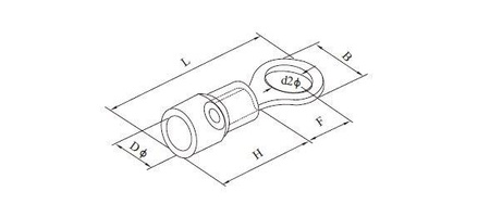 KONEKTOR OCZKOWY IZOLOWANY 5,3mm M5 100 SZT
