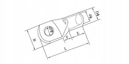 KONEKTOR OCZKOWY MIEDŹ Cu 16mm2 M8 KOŃCÓWKA 10szt
