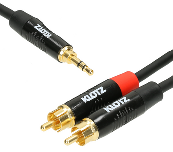 KABEL JACK 3.5 - 2X RCA 3m AUDIO KLOTZ