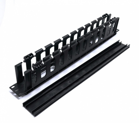 ORGANIZER KABLI KRASOWYCH Z POKRYWKĄ DO SZAF RACK 19" 5S29