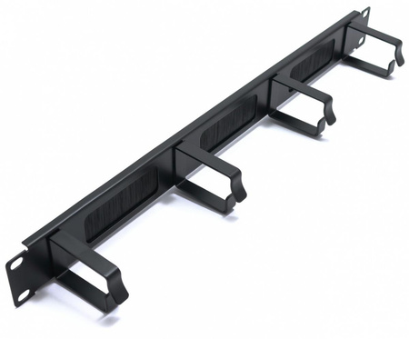 ORGANIZER KABLI KROSOWYCH 4 UCHWYTY ZE SZCZĄTKĄ DO SZAF RACK 19" 5S21