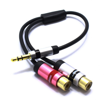 ADAPTER AUX WTYK JACK 2X GNIAZDO RCA CINCH SLIM VITALCO