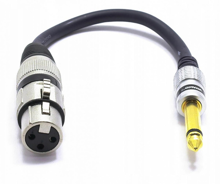 ADAPTER XLR ŻEŃSKI WTYK JACK 6.3 MONO VITALCO PRZEJŚCIÓWKA XLR JACK 6,3