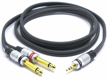 KABEL JACK 3,5 - 2X WTYK JACK 6,3 MONO 2m VITALCO MK71