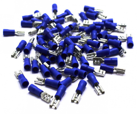 KONEKTOR IZOLOWANY ŻEŃSKI 4,8 NIEBIESKI 100SZT.