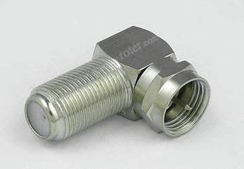 Wtyk F kątowy adapter
