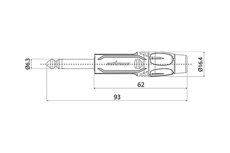 WTYK DUŻY JACK 6.3 MONO ROXTONE RJ2P-NN