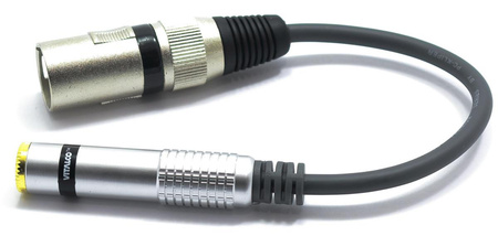 ADAPTER XLR MĘSKI GNIAZDO JACK 6.3 STEREO VITALCO PRZEJŚCIÓWKA XLR JACK 6,3