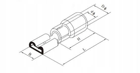 KONEKTOR IZOLOWANY ŻEŃSKI CZERWONY 2.8mm 100 SZT