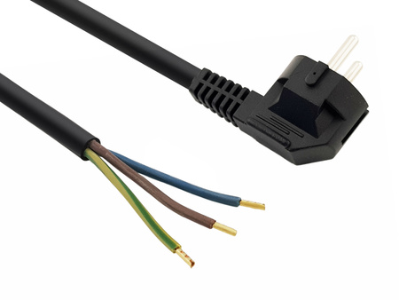 KABEL PRZEWÓD ZASILAJĄCY Z WTYKIEM ELEKTRYCZNYM 1.5m SCHUKO 3X1,5MM2 GUMA