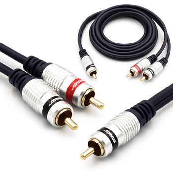 KABEL 1x RCA 2x RCA CINCH 7.5m RKD180 VITALCO DO SUBWOOFERA