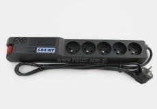 Listwa zasilająca ACAR 504WF 5,0m czarna