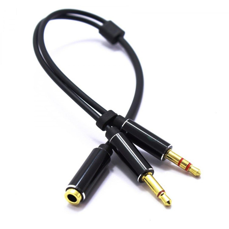ADAPTER AUX 3,5 SŁUCHAWKI MIKROFON JACK 4 POLOWY SLIM