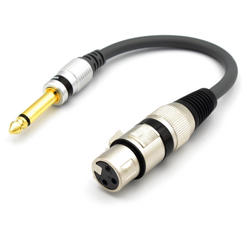 ADAPTER XLR ŻEŃSKI WTYK JACK 6.3 MONO VITALCO PRZEJŚCIÓWKA XLR JACK 6,3