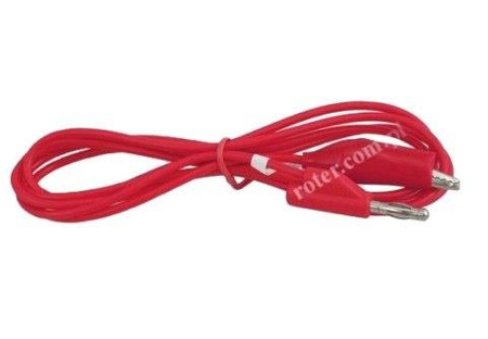 KABEL WTYK BANAN + KROKODYLEK CZERWONY 1,5m VITALCO