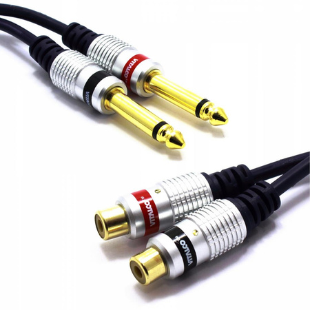 ADAPTER 2x JACK 6,3 MONO 2X GNIAZDO RCA VITALCO