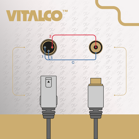 ADAPTER WTYK XLR GNIAZDO RCA MIKROFON VITALCO