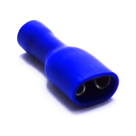 KONEKTOR IZOLOWANY PEŁNY ŻEŃSKI NIEBIESKI 6,4mm 100 sztuk