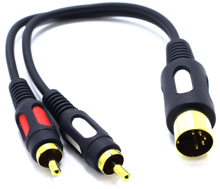 ADAPTER WTYK DIN 5 PIN NA 2X WTYK RCA CHINCH VITALCO