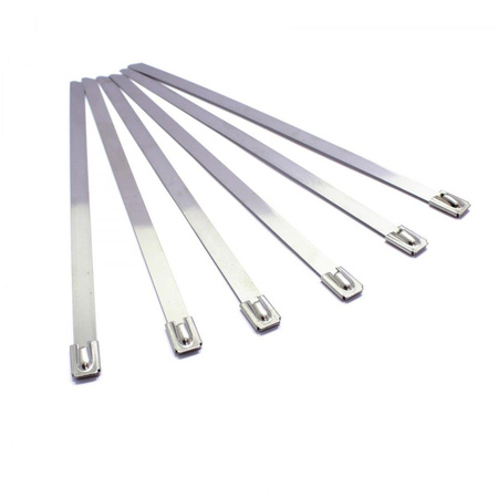 OPASKA STALOWA ZACISKOWA 400x7,9 GRUBE OPASKI STALOWE 100 SZTUK METAL