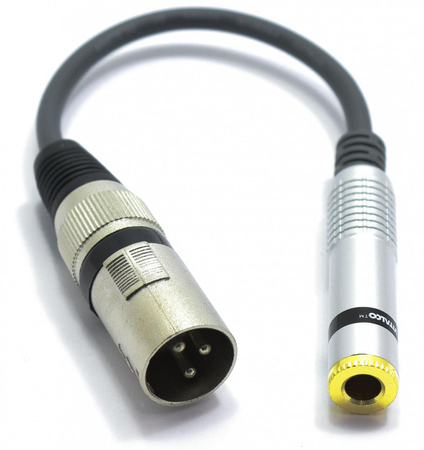 ADAPTER XLR MĘSKI GNIAZDO JACK 6.3 STEREO VITALCO PRZEJŚCIÓWKA XLR JACK 6,3