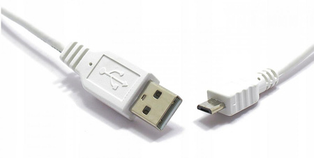 KABEL MIKRO USB WTYK USB WTYK MICRO USB 0,8M BIAŁY DSF66