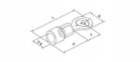 KONEKTOR OCZKOWY IZOLOWANY 3,2mm M3 100 SZT OCZKA