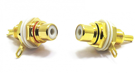 GNIAZDO MONTAŻOWE RCA CINCH VITALCO ZŁOTE RG38