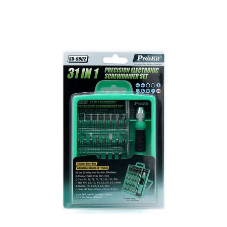 ZESTAW WKRĘTAKÓW BITÓW 31 SZTUK SD-9802 PROSKIT