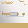 ADAPTER WTYK JACK 6,3 MONO GNIAZDO RCA VITALCO PRZEJŚCIÓWKA JACK 6.3 CINCH