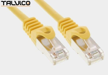 Patch cord FTP kat.5e CCA 2,0m żółty 5P45