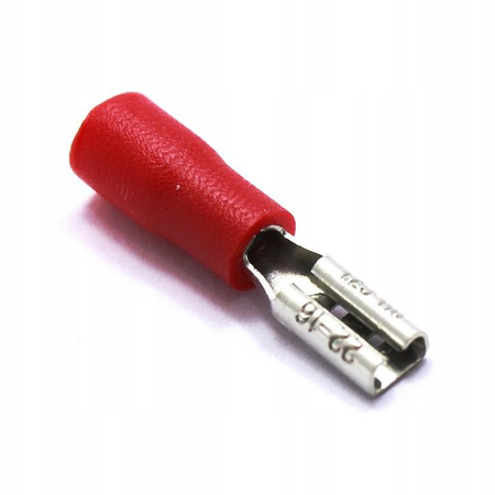 KONEKTOR IZOLOWANY ŻEŃSKI CZERWONY 2.8mm 100 SZT