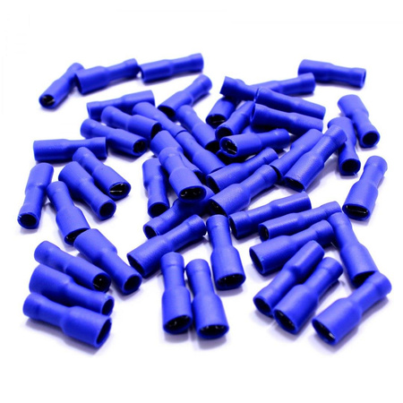 KONEKTOR IZOLOWANY PEŁNY 4,8 NIEBIESKI 100SZT.