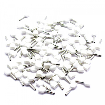 Tulejka kablowa izolowana podwójna 2x0,5mm2 tulejki podwójne 0,5mm 100szt