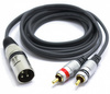 KABEL XLR MĘSKI 2x WTYK RCA VITALCO MKR04 1,5m