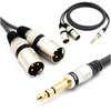 KABEL 2X WTYK XLR MĘSKI JACK 6.3 STEREO 1.5m VITALCO MK38