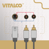 ADAPTER PRZEJŚCIÓWKA WTYK XLR MĘSKI 3 PIN NA 2X WTYK RCA VITALCO